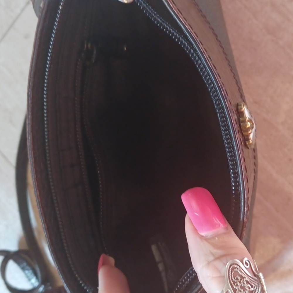 Brighton Black/Brown Crossbody Purse - Picture 8 of 10
